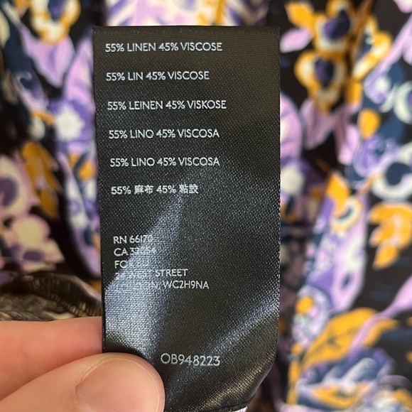 Free People NWT Women's Summer in Tulum Tunic Shirt Top Purple Floral Size Small - Picture 12 of 15